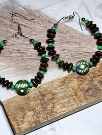 Image 1 of Tribal Green Earrings 