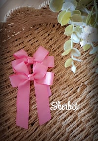 Image 2 of 4" Bows. Pinks