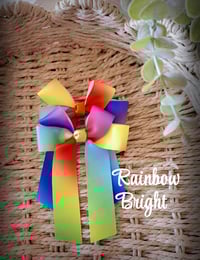 Image 2 of 4" rainbow bows