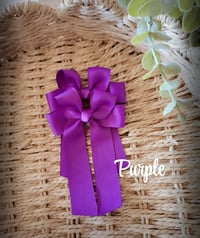 Image 1 of 4" Bows. Reds & Purples 