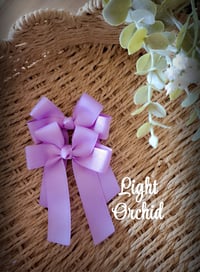 Image 3 of 4" Bows. Reds & Purples 