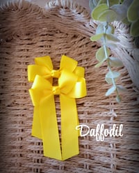 Image 1 of 4" Bows. Yellows & Oranges