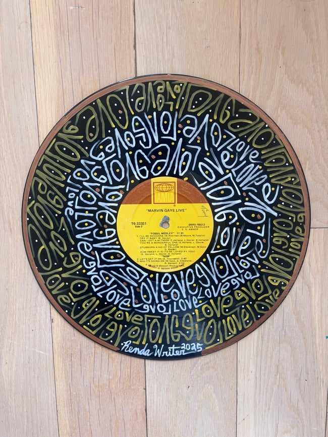 Upcycled Art on Marvin Gaye Live Record /// 1 of 1 Original