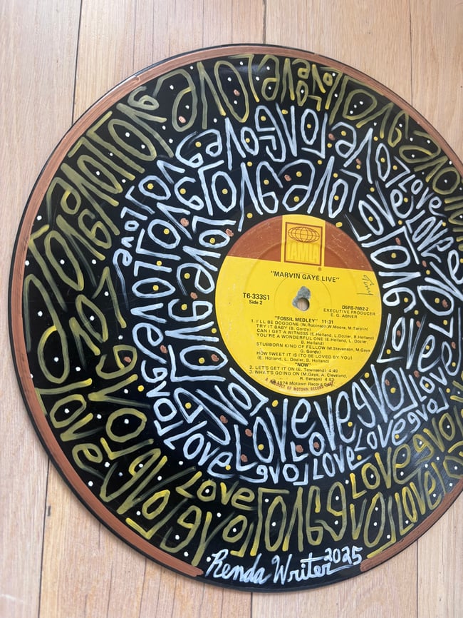 Upcycled Art on Marvin Gaye Live Record /// 1 of 1 Original
