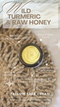 Image 3 of Wild Turmeric & Raw Honey Tallow Face Cream