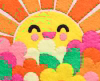 Image 1 of *BRAND NEW* Handmade Hello Sunshine Felt Applique Wall Hanging