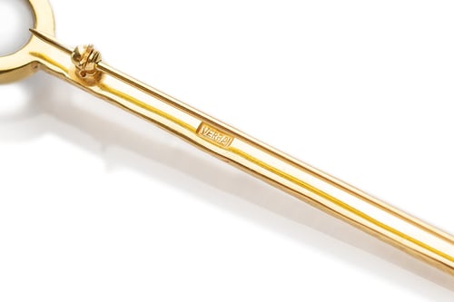 Image of "Rays of sun.." gold plated silver brooch with rock crystal  · RADII SOLIS.. ·