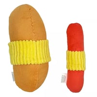 Image 2 of Oscar Mayer Hot Dogs - Plush Dog Toy 2-Pack w/ Squeaker