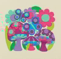 Image 1 of *BRAND NEW* Handmade Magic Garden Felt Applique Wall Hanging - BLUE