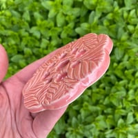 Image 2 of Pink Embossed Ceramic Flower Arranging Frog (9 hole)