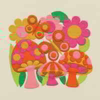 Image 1 of *BRAND NEW* Handmade Magic Garden Felt Applique Wall Hanging - PINK