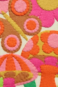 Image 3 of *BRAND NEW* Handmade Magic Garden Felt Applique Wall Hanging - PINK