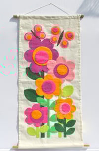 Image 2 of *BRAND NEW* Handmade Lollipop Blooms Felt Applique Wall Hanging