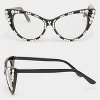 Image 4 of Embellished Cat-Eye Rhinestone Glasses – Bold Vintage Glam Eyewear for Women | Statement Frames