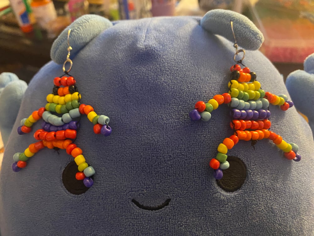 Image of Rainbow Frog Earrings