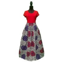 Image 2 of Dotted Floral Maxi Skirt