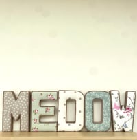 Image 2 of Fabric Letter with Corduroy trim