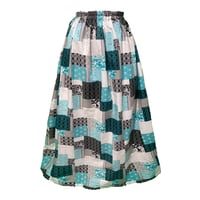 Image 1 of Patch Plaid Maxi Skirt