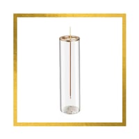 Image 1 of Champagne Gold Glass Incense Stick Holder