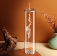 Image 3 of Champagne Gold Glass Incense Stick Holder