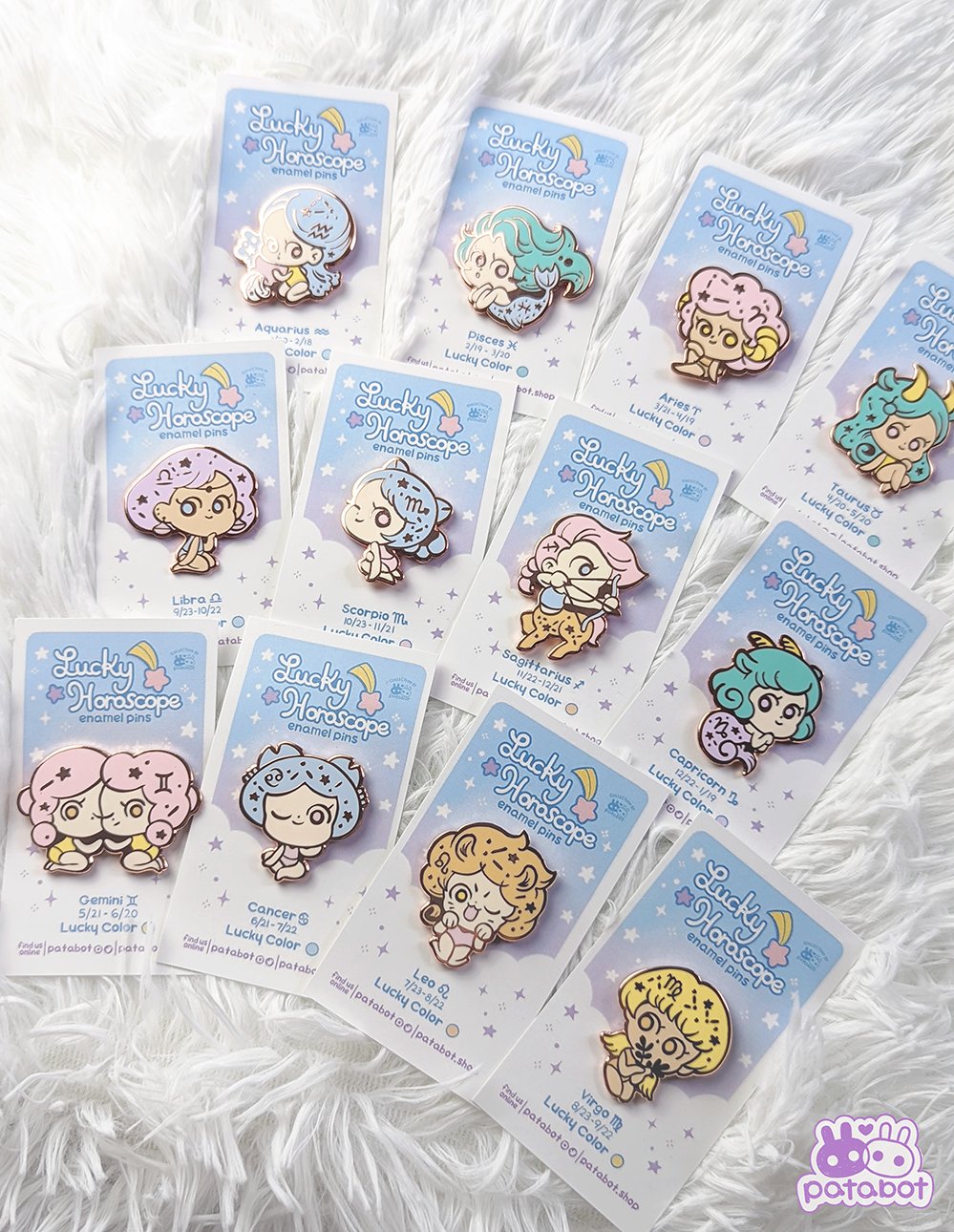 Lucky Horoscope Pins