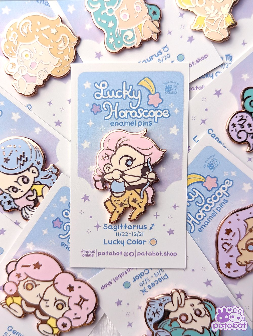 Lucky Horoscope Pins
