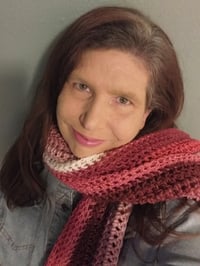 Image 4 of Shawl and Scarf for all Seasons (Burgundy) 