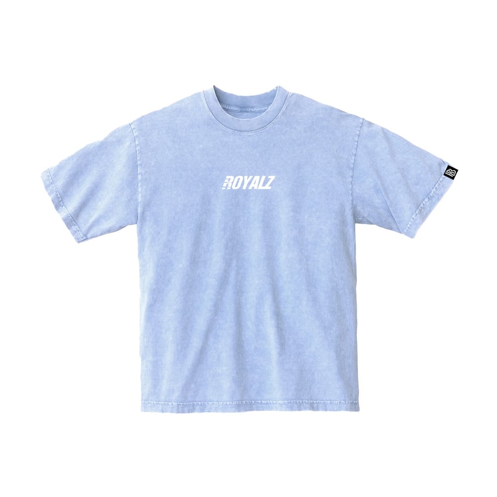 Image of ROYALZ GARMENT WASHED TEE ARCTIC BLUE