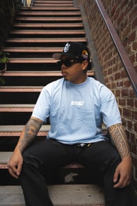Image 3 of ROYALZ GARMENT WASHED TEE ARCTIC BLUE