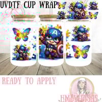Image 2 of Autism Character Collection UVDTF cup wrap 