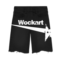 BLACK WOCKART STAR DENIM JORTS
