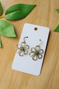 Image 3 of Brass Flower Earrings (2 pairs available)