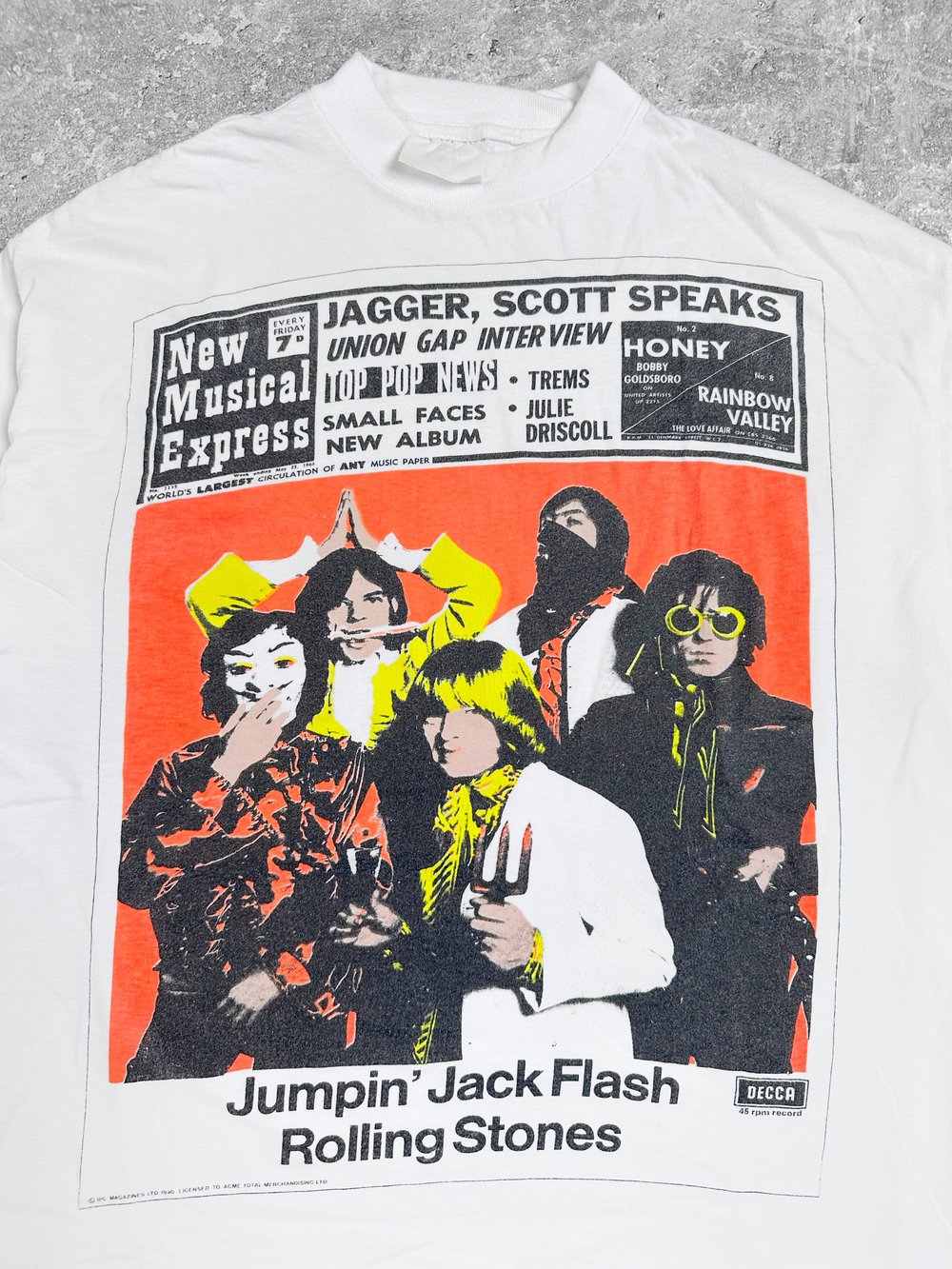 *Rare* Rolling Stones 1990 ‘Jumpin’ Jack Flash’ White T-Shirt