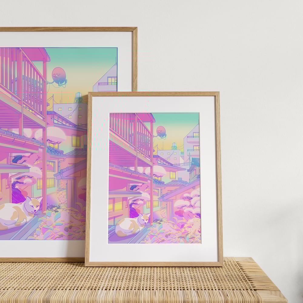 Image of Nekosaki - HOLOGRAPHIC PRINT - Available in two sizes