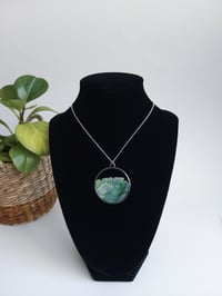 Moss Marble Round Pendant 