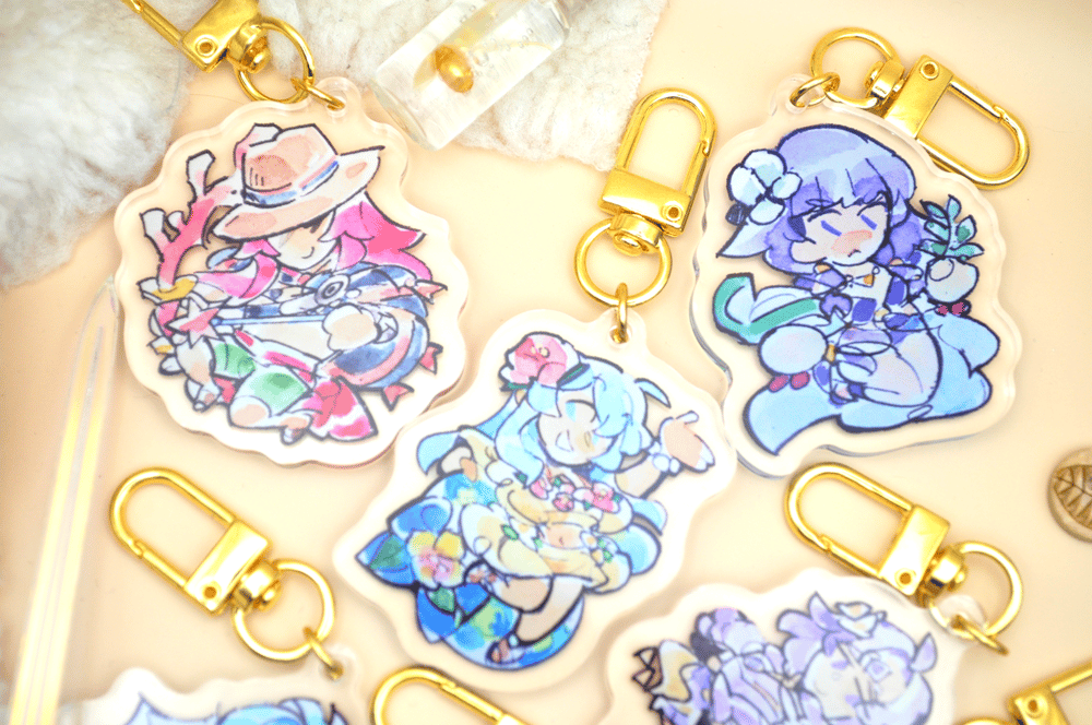 Image of NEW Sacred Stones Summer Acrylic Painted Charms