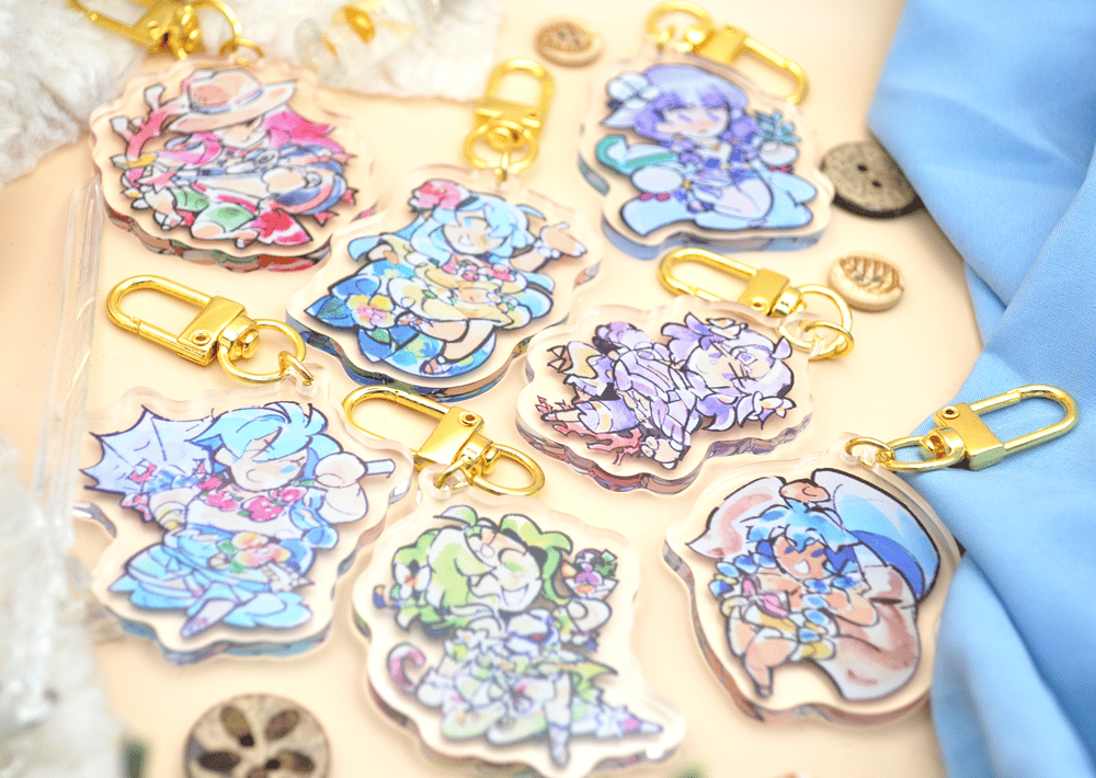 Image of NEW Sacred Stones Summer Acrylic Painted Charms