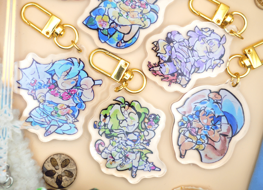 Image of NEW Sacred Stones Summer Acrylic Painted Charms