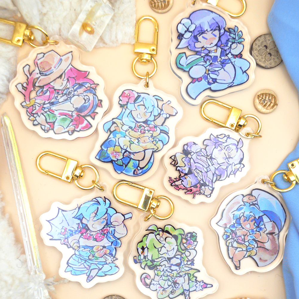 Image of NEW Sacred Stones Summer Acrylic Painted Charms