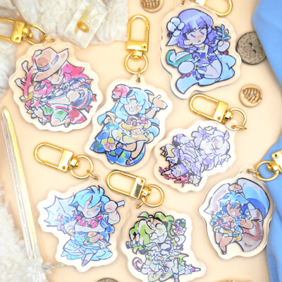Image of NEW Sacred Stones Summer Acrylic Painted Charms