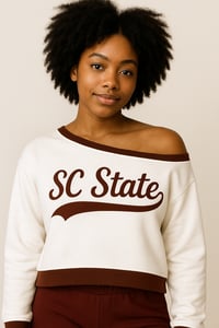 Classic SC STATE Off the Shoulder Sweatshirt
