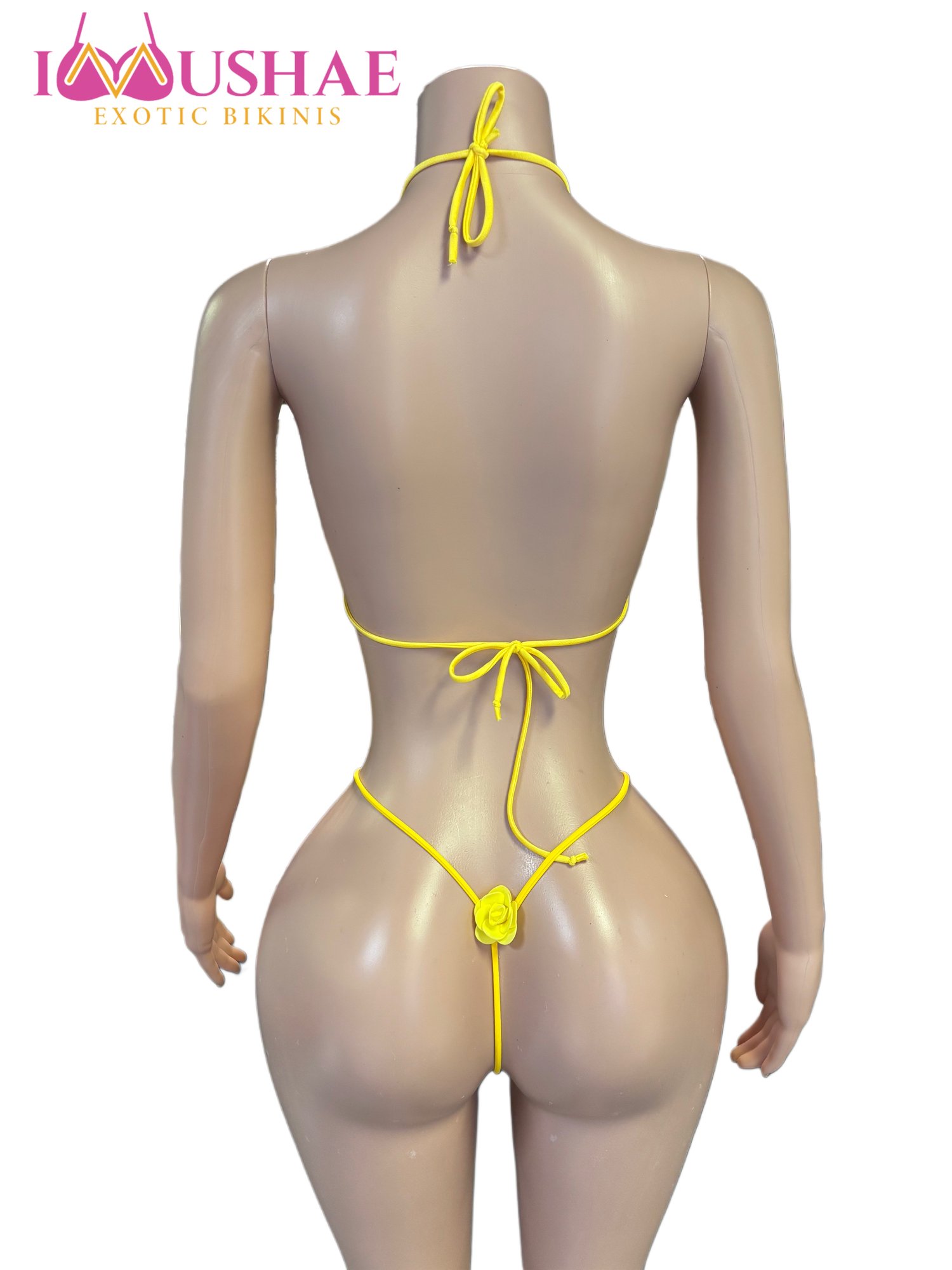 Image of Exotic Flower Bikini. : Neon Yellow Yell & Scream