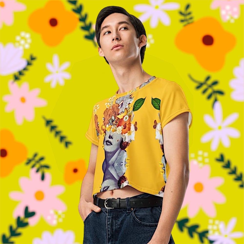 Image of She's A Little Nuts -  All Over Print Crop Tee