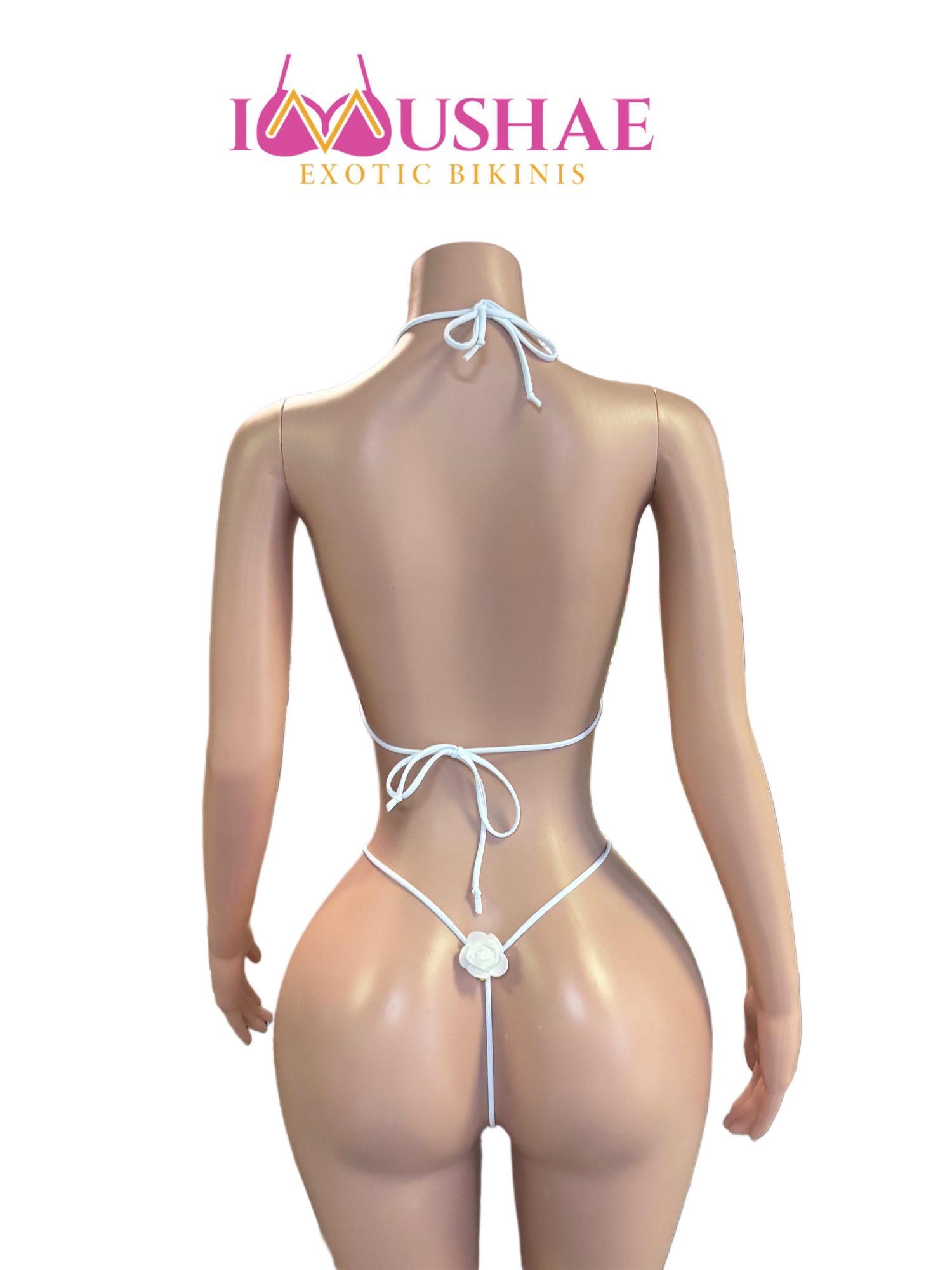Image of Exotic Flower Bikini : White Whip Cream