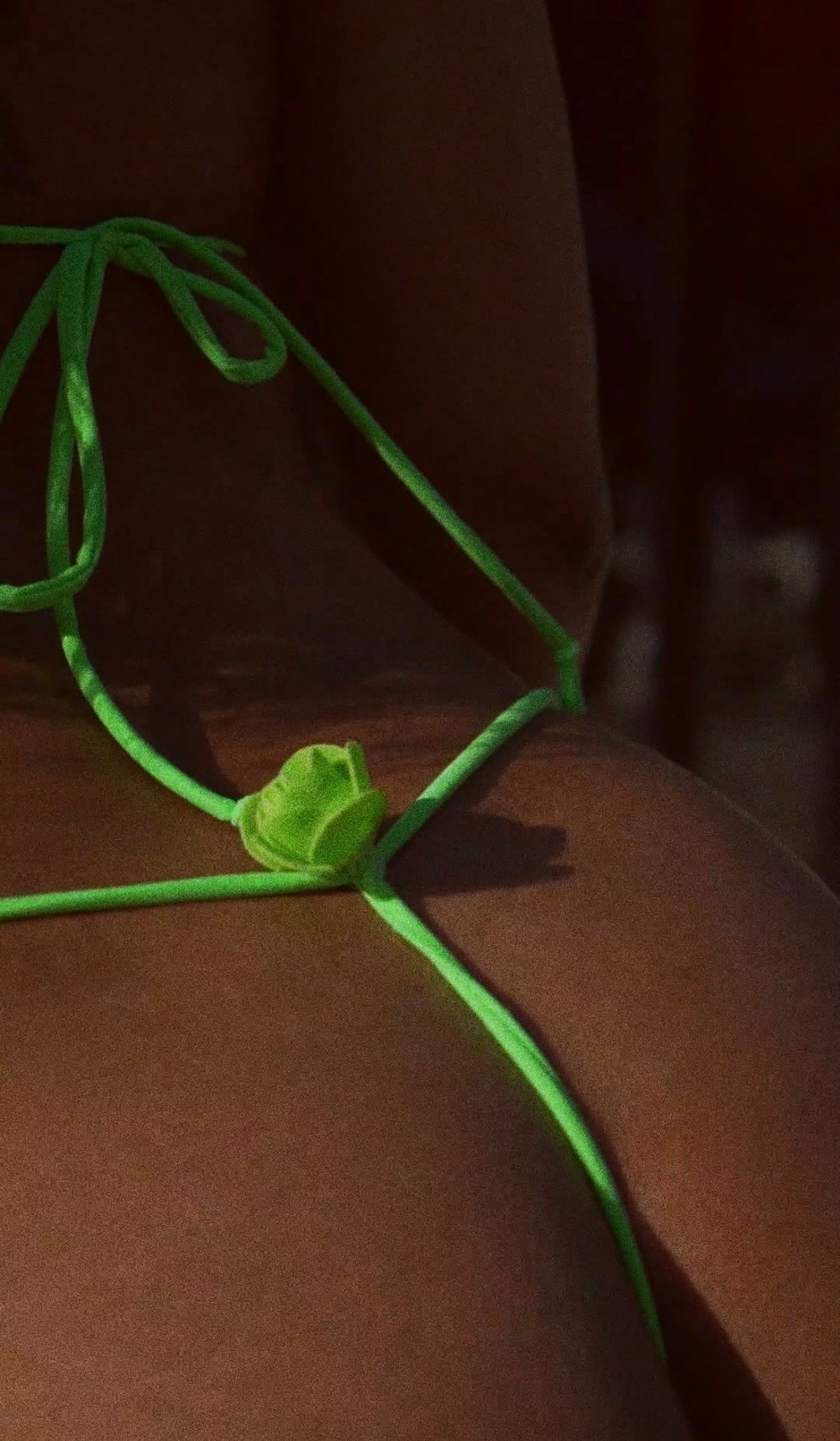Image of Exotic Flower Bikini : Green Grab Me