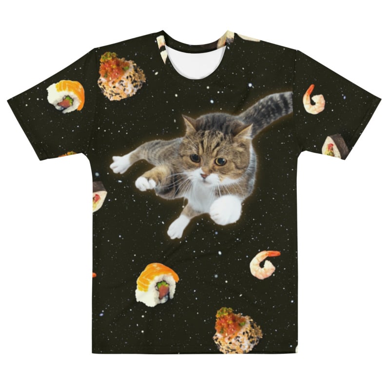 Image of Sushi Cat in Space - All Over Print Men's/Unisex T-shirt