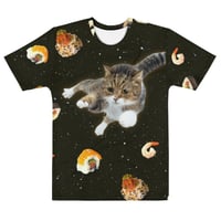 Image 7 of Sushi Cat in Space  - All Over Print Men's/Unisex T-shirt 