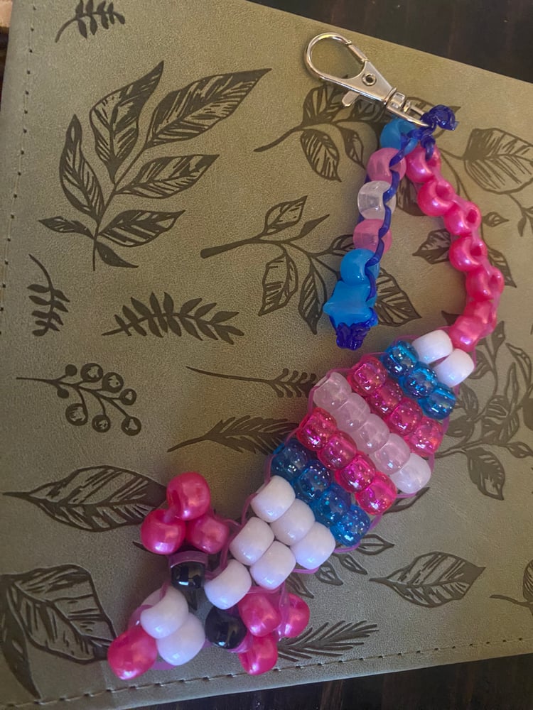 Image of TRANS PRIDE Rat keychain 🏳️‍⚧️🐁