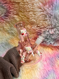 Image 3 of Pink Hello Kitty Thick  Glass Bong