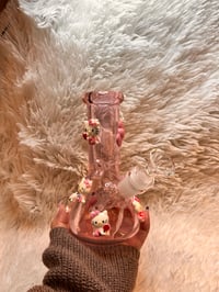 Image 9 of Pink Hello Kitty Thick  Glass Bong